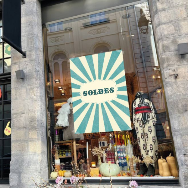 Affiche de soldes originale