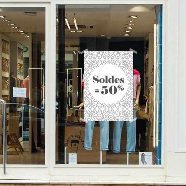 Affiche boutiques Soldes