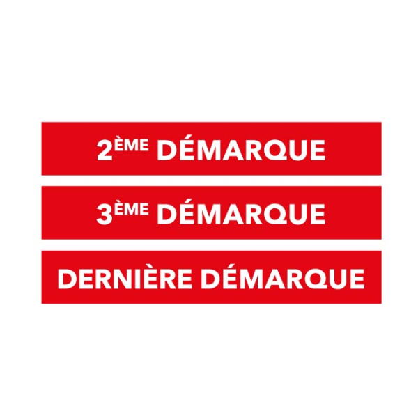 stickers bandes démarques soldes rouge