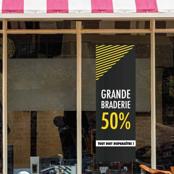 stickers vitrine grande braderie
