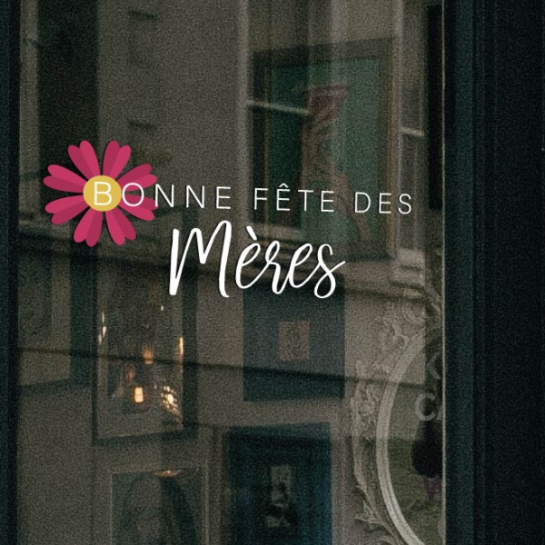 déco de vitrine fête des mères