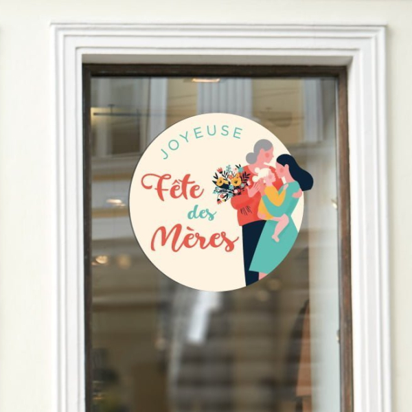 décoration vitrine fête des mères