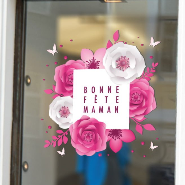 Sticker vitrine fête des mères