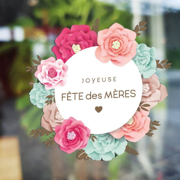 fête des mères et roses colorées