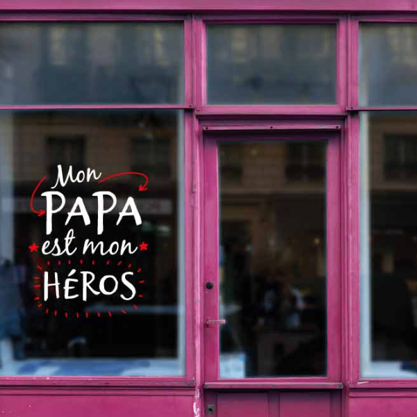 stickers vitrine fête des pères