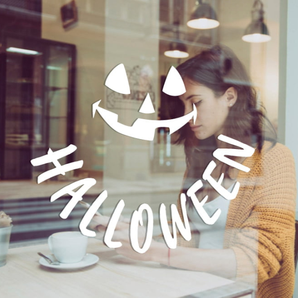 Sticker citrouille d'Halloween