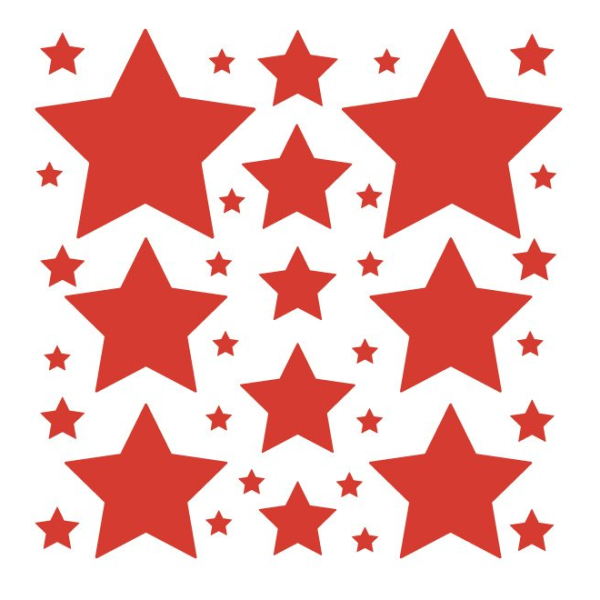 Planche de stickers étoiles Noël