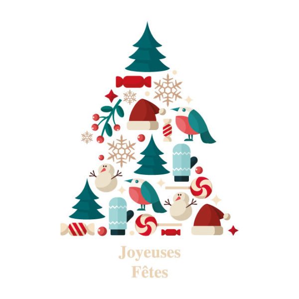 Adhésif vitrine sapin de Noël original