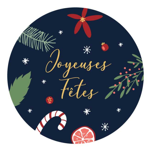 Déco Adhésif Joyeuses fêtes