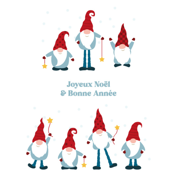 Sticker frise lutins de Noël