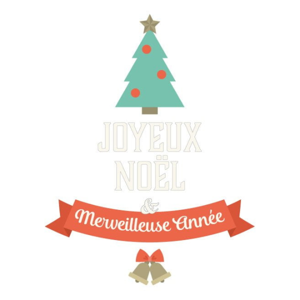 Stickers sapin de Noël et cloche