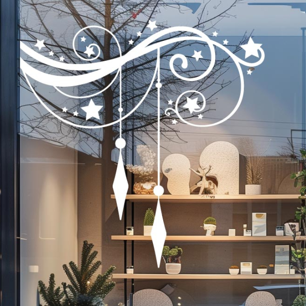 Décoration de vitrine de Noël vintage