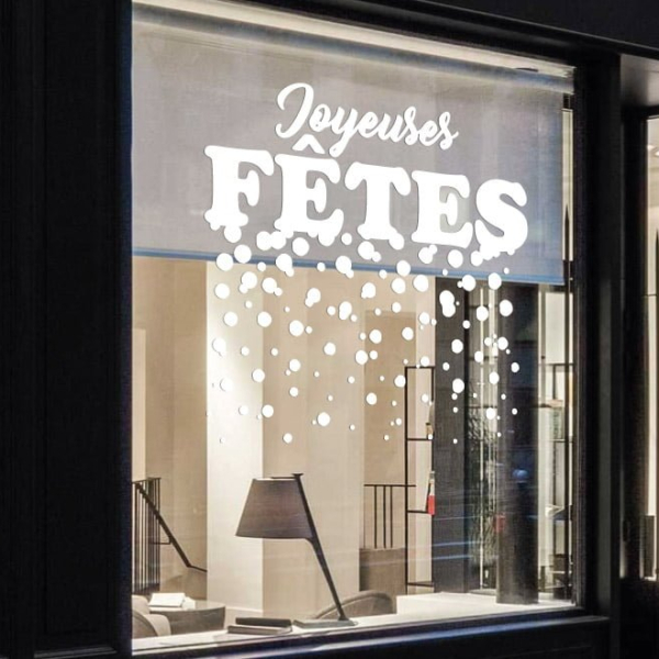 Stickers déco joyeuses fêtes