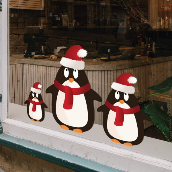 stickers pingouins de Noël