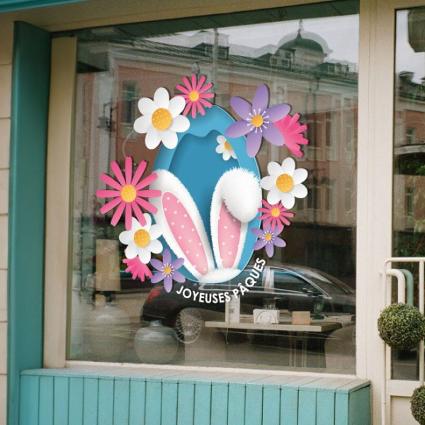 Décoration vitrine Pâques