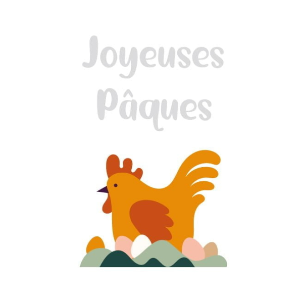 Sticker poule de Pâques