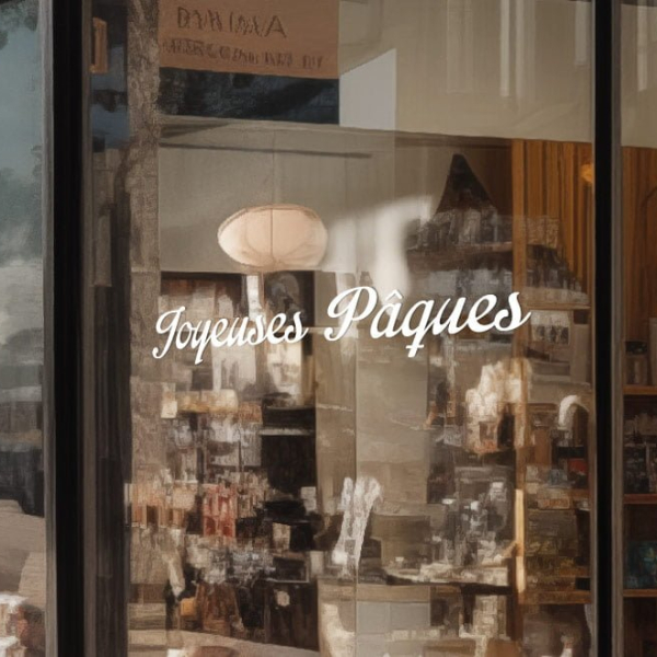 Lettrage adhésif Joyeuse Pâques