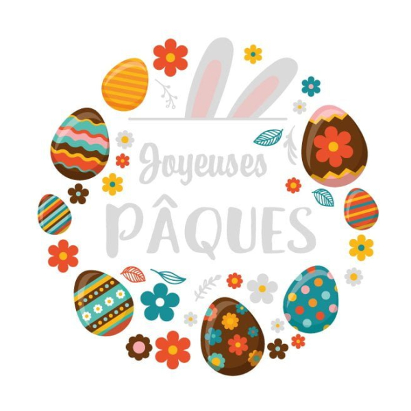 sticker oeufs de pâques colorés