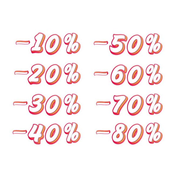 Stickers réductions soldes