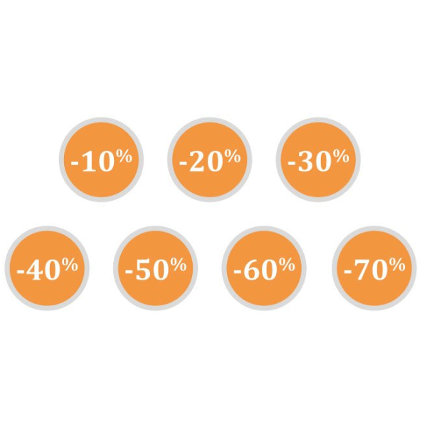 Stickers réductions soldes orange
