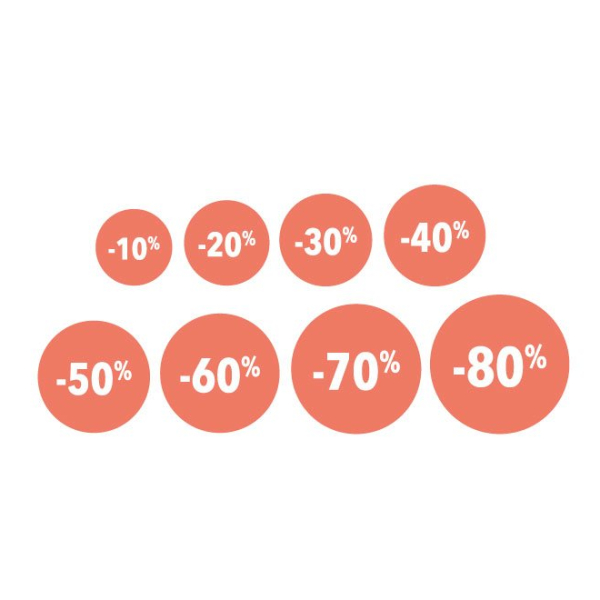 adhésif pourcentages soldes