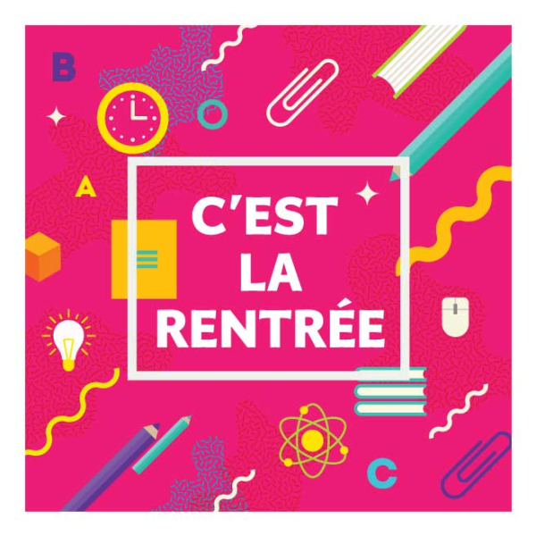Sticker rentrée colorée