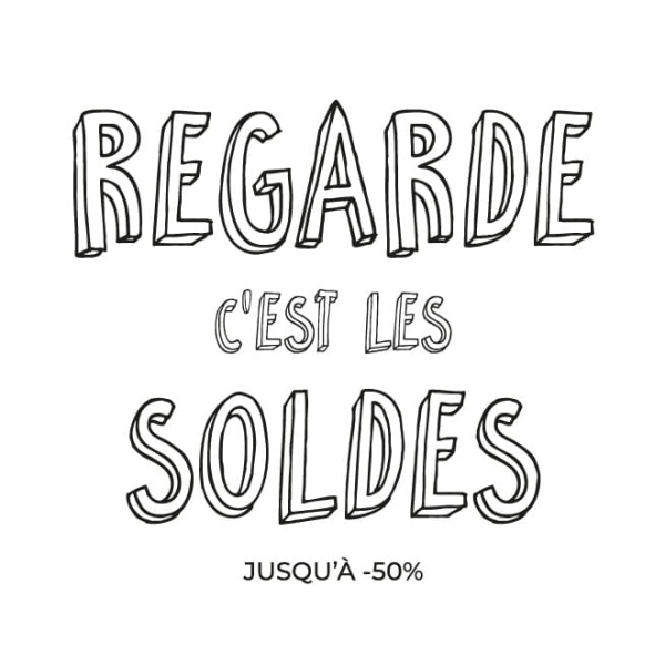 Stickers vitrine soldes tendance
