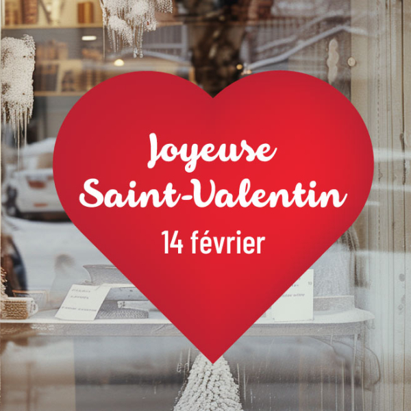 Sticker st valentin coeur
