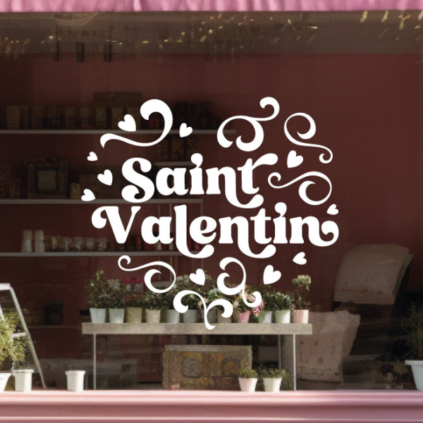 Autocollant Saint Valentin arabesque