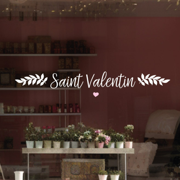 Décoration vitrine St Valentin