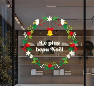 Sticker Couronne Le plus beau Noël