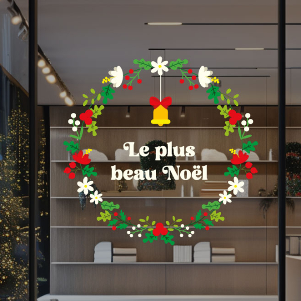 Sticker Couronne Le plus beau Noël