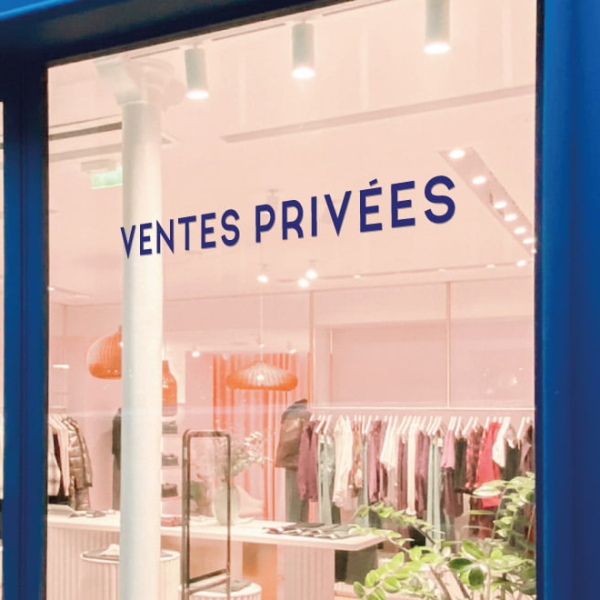Sticker ventes privées fluo