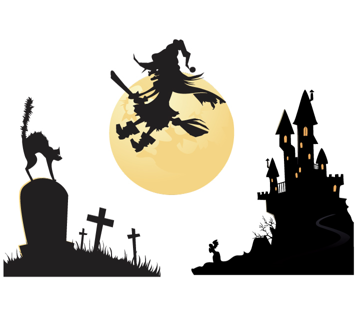 Stickers vitrine Halloween sorcière décor Stickers vitrine Halloween sorcière décor – Image 2