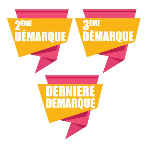 Stickers déco démarques rose