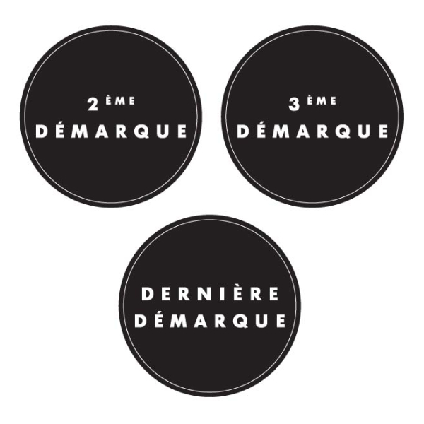 Sticker démarque rond