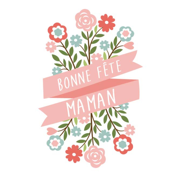 sticker bouquet de fleurs fête des mères