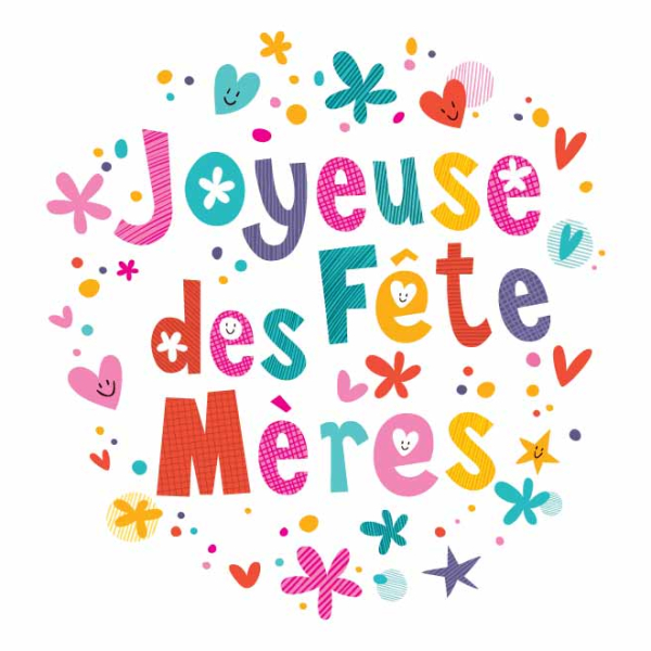 Sticker multicolore Joyeuse fête des mères