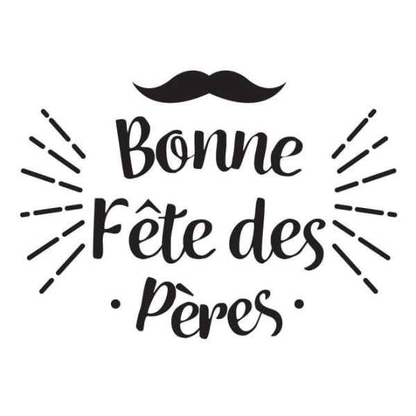 sticker fête des pères calligraphié