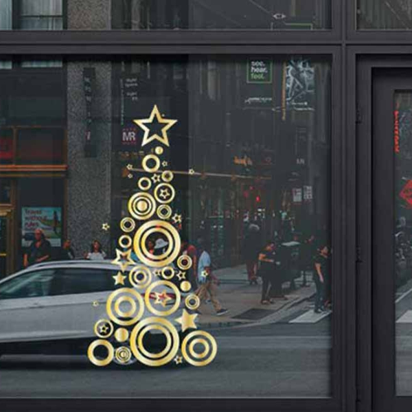 décoration Sticker sapin de Noël moderne