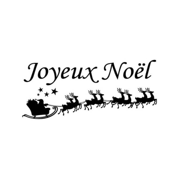décoration vitrine traineau de Noël