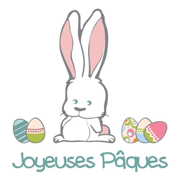 stickers pâques lapin mignon