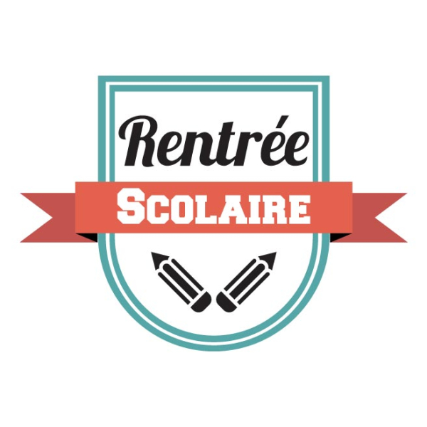 Sticker rentrée scolaire vintage