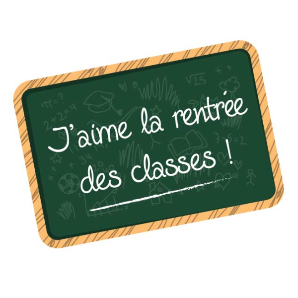 Sticker ardoise rentrée des classes