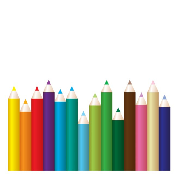 sticker enfant crayons de couleur