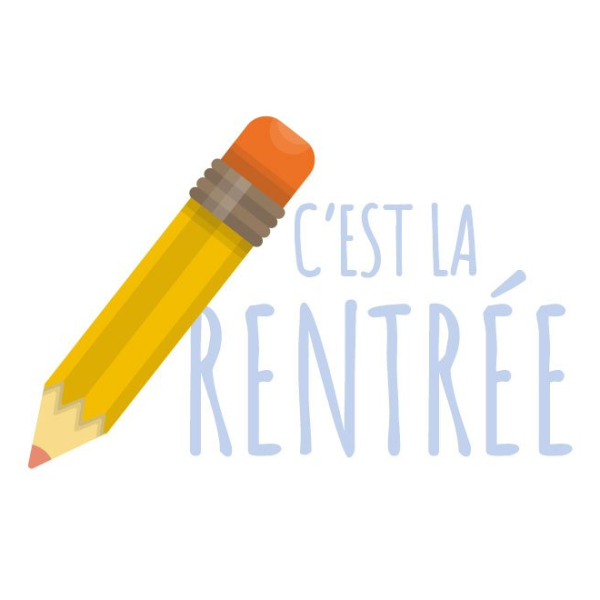 Sticker rentrée scolaire crayon de papier