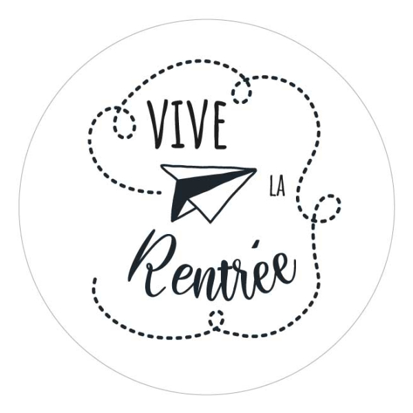 Sticker Vive la rentrée et avion