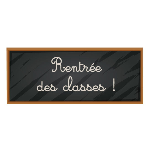 Sticker école tableau noir rentrée