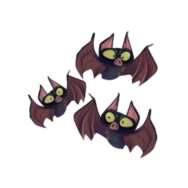 stickers chauves-souris d'halloween
