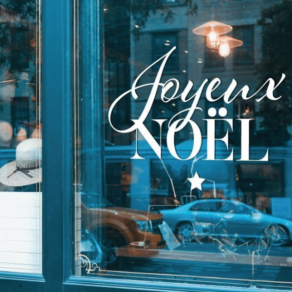sticker joyeux noël Sticker Joyeux Noël vitrine